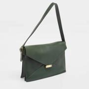 Pre-owned Leather clutches Celine Vintage , Green , Dames