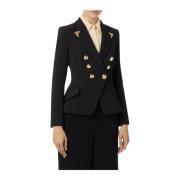 Elegante Blazer met Polyester en Elastaan Elisabetta Franchi , Black ,...