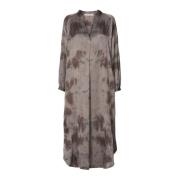 Tie-Dye Overhemdjurk Asphalt Houda Rabens Saloner , Gray , Dames