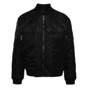 Zwarte Bomberjack met Nylon Buitenkant Just Cavalli , Black , Heren