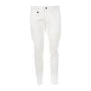 Witte Katoenen Honingraat Chino Broek YES ZEE , White , Heren