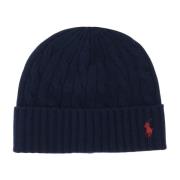 Gevlochten wollen blend Beanie Navy Polo Ralph Lauren , Blue , Heren