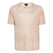 Elegante T-shirt met korte mouwen Multicolor Giorgio Armani , Beige , ...