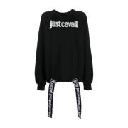 Zwarte Sweatshirts voor Dames Aw23 Just Cavalli , Black , Dames