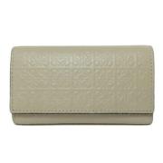 Pre-owned Leather key-holders Loewe Pre-owned , Beige , Dames