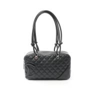 Pre-owned Leather chanel-bags Chanel Vintage , Black , Dames