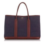 Pre-owned Canvas handbags Hermès Vintage , Blue , Dames