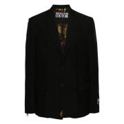 Casual Zwarte Blazer Versace Jeans Couture , Black , Heren