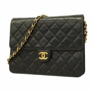 Pre-owned Leather shoulder-bags Chanel Vintage , Black , Dames