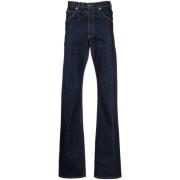 Blauwe Straight Jeans met 5 Zakken Maison Margiela , Blue , Heren