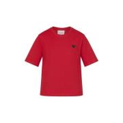 Rode Loose Fit T-shirt Freewear Sisters Point , Red , Dames