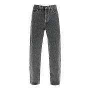 Relaxed Straight Jeans in Fris Grijs Agolde , Gray , Heren