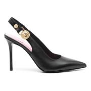 Zwarte Leren Casual Pumps Balmain , Black , Dames