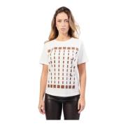 Witte T-shirts en Polos met Print Jijil , White , Dames