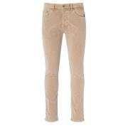 Beige Corduroy Icon Broek Regular Fit Dondup , Beige , Heren