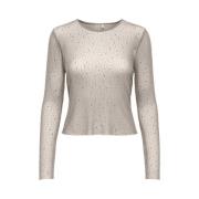 Rhinestone Life Top in Chateau Gray Only , Gray , Dames