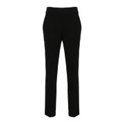 Elegante Viscose Blend Broek Twinset , Black , Dames