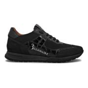 Zwarte leren casual trainers Billionaire , Black , Heren