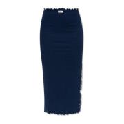 Ribgebreide Rok Rotate Birger Christensen , Blue , Dames