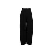 Hoge taille wijde pijpen broek met unieke details Jacquemus , Black , ...