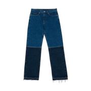 Donkerblauwe Jeans met Leren Patch Axel Arigato , Blue , Heren