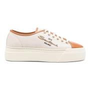 Witte Leren Casual Sneakers Santoni , White , Dames