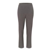 Grijze Flanel Melange Broek Part Two , Gray , Dames