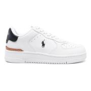 Witte Leren Casual Sneakers Polo Ralph Lauren , White , Dames