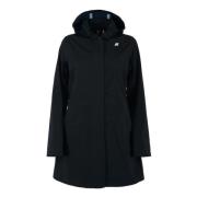 Zwarte Waterdichte Jas Micro Polarfleece K-Way , Black , Dames