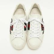 Pre-owned Leather sneakers Gucci Vintage , White , Heren