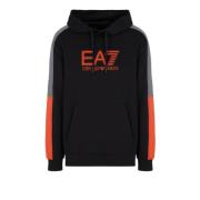 Zwarte hoodie sweatshirt voor mannen Emporio Armani EA7 , Black , Here...