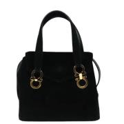 Pre-owned Suede handbags Salvatore Ferragamo Pre-owned , Black , Dames