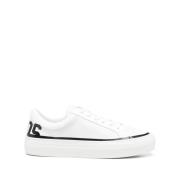 Witte Leren Logo Sneakers Gcds , White , Heren