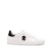 Witte Leren Casual Sneakers Roberto Cavalli , White , Heren