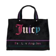 Velvet Shopper Tas met Gouden Details Juicy Couture , Multicolor , Dam...