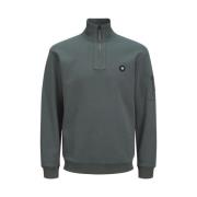 Urban Chic Half Zip Sweatshirt Jack & Jones , Green , Heren