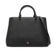 Hanna 37 grote satchel tas Ralph Lauren , Black , Dames