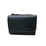 Pre-owned Leather wallets Louis Vuitton Vintage , Black , Heren