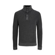 Hoge Hals Gebreid Pak Zwart/Twist Jack & Jones , Black , Heren