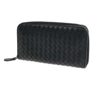 Pre-owned Leather wallets Bottega Veneta Vintage , Black , Dames