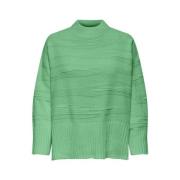 Los Gestreepte Hoge Hals Trui Absint Groen Only , Green , Dames