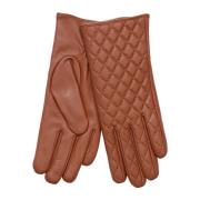 Gewatteerde Leren Handschoenen Cognac Btfcph , Brown , Dames