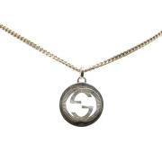 Pre-owned Metal necklaces Gucci Vintage , Gray , Dames