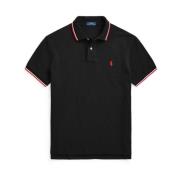 Zwarte Geborduurde Casual T-Shirt Polo Ralph Lauren , Black , Heren