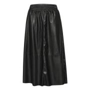 Zwarte Kamikka Lange Rok Kaffe , Black , Dames