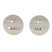 Pre-owned Metal earrings Chanel Vintage , Gray , Dames