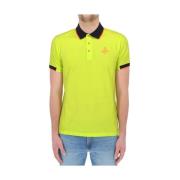 Sunshine Yellow Cotton Polo met contrasterende accenten RefrigiWear , ...