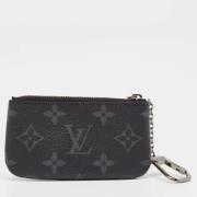 Pre-owned Canvas wallets Louis Vuitton Vintage , Gray , Heren