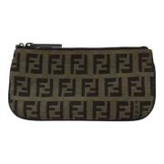 Pre-owned Canvas wallets Fendi Vintage , Beige , Dames