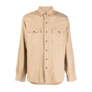 Casual Langemouw Beige Katoenen Shirt Polo Ralph Lauren , Beige , Here...